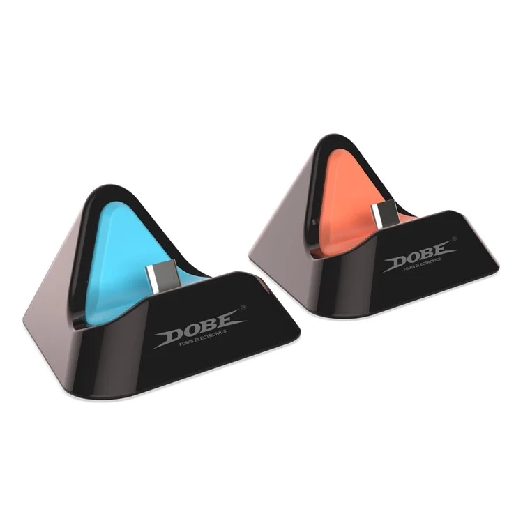 Dockingstation Ladegerät Kompatibel für Nintendo Switch 2 / OLED / Switch / Charging Dock / Dreieck-Ständer mit USB-C Anschluss - Orange / Schwarz