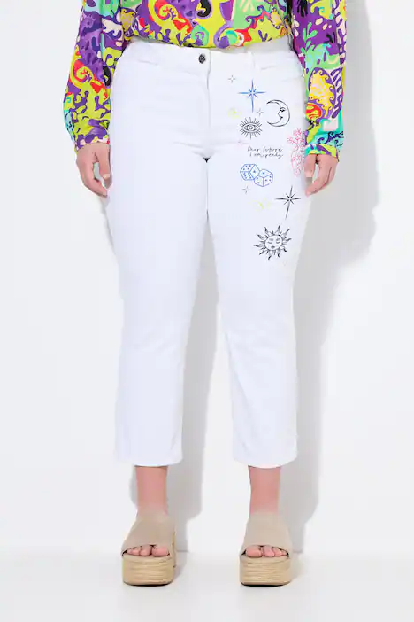 7/8-Jeans Amy, gerades Bein, 5-Pocket, schneeweiß