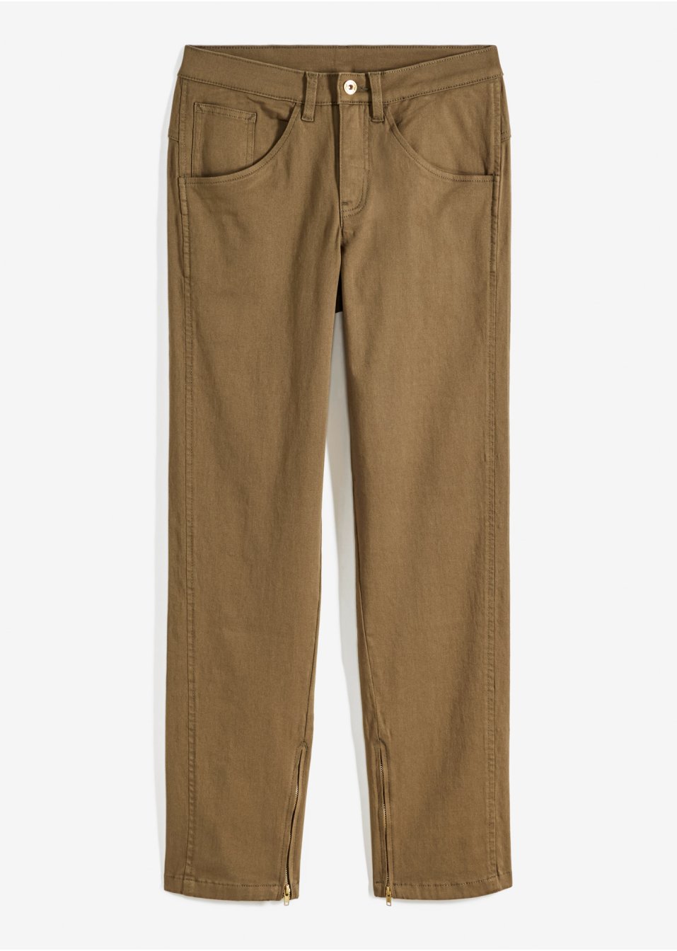 Pantalon twill avec zip à la base