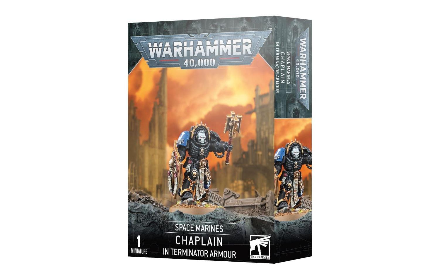 Figur Warhammer 40.000 Ordenspriester in TerminatorrüstungWarhammer 40.000 Miniatur Space Marines Chaplain in Terminator Armour