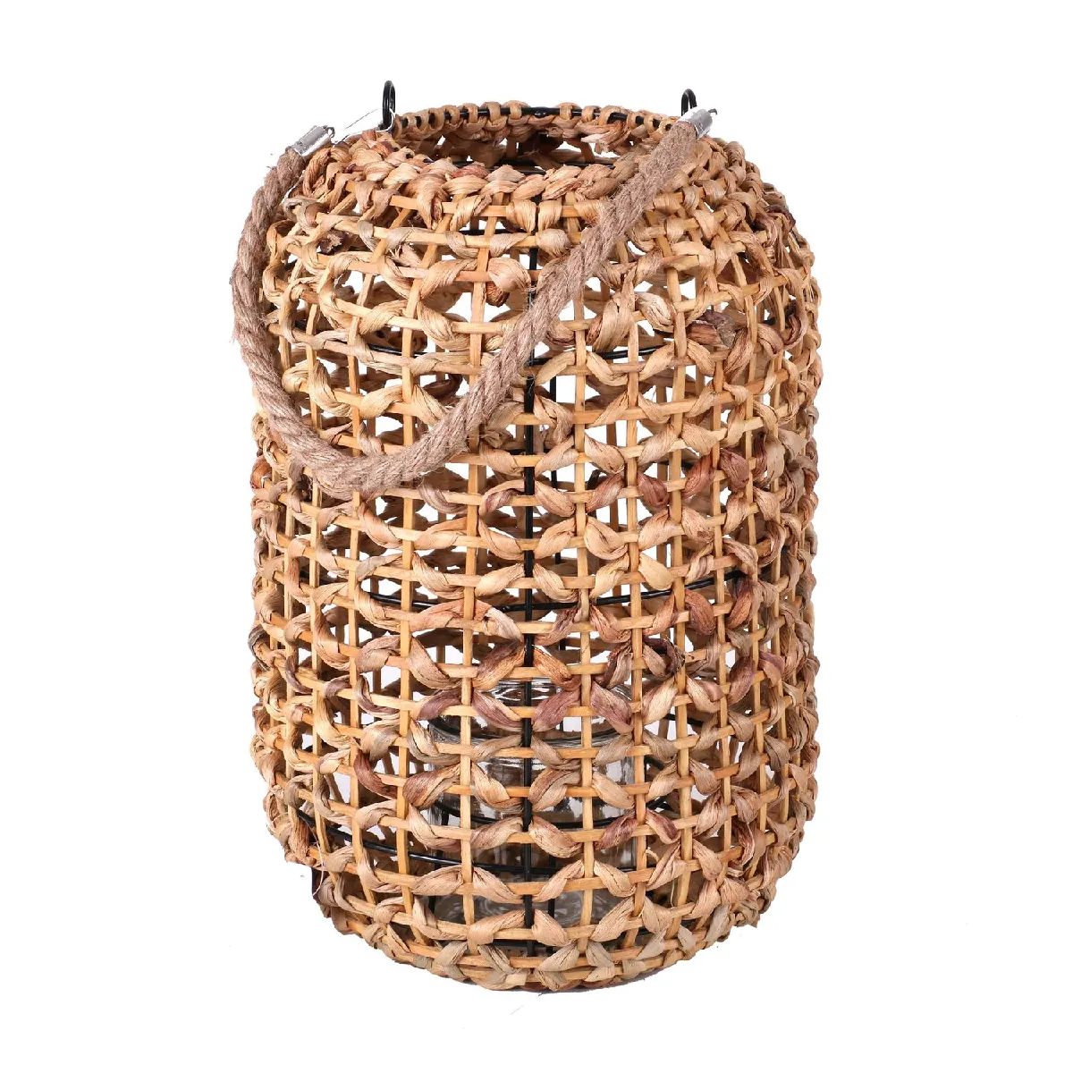 Urban Living Lanterne Ethnique Rotin 36 cm Beige