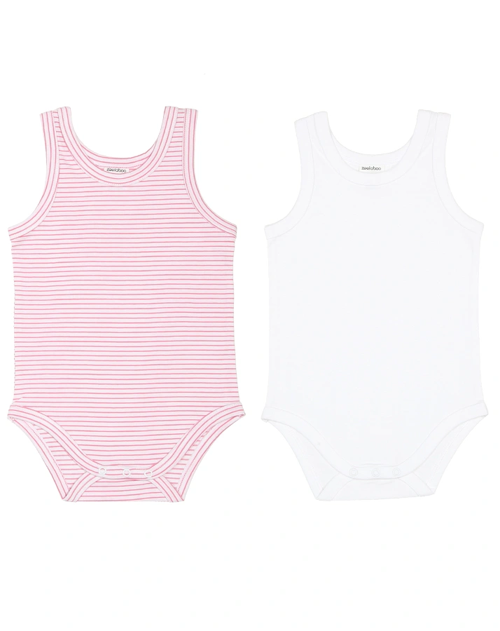 Träger-Body GIRLY 3er-Pack in weiß/pink