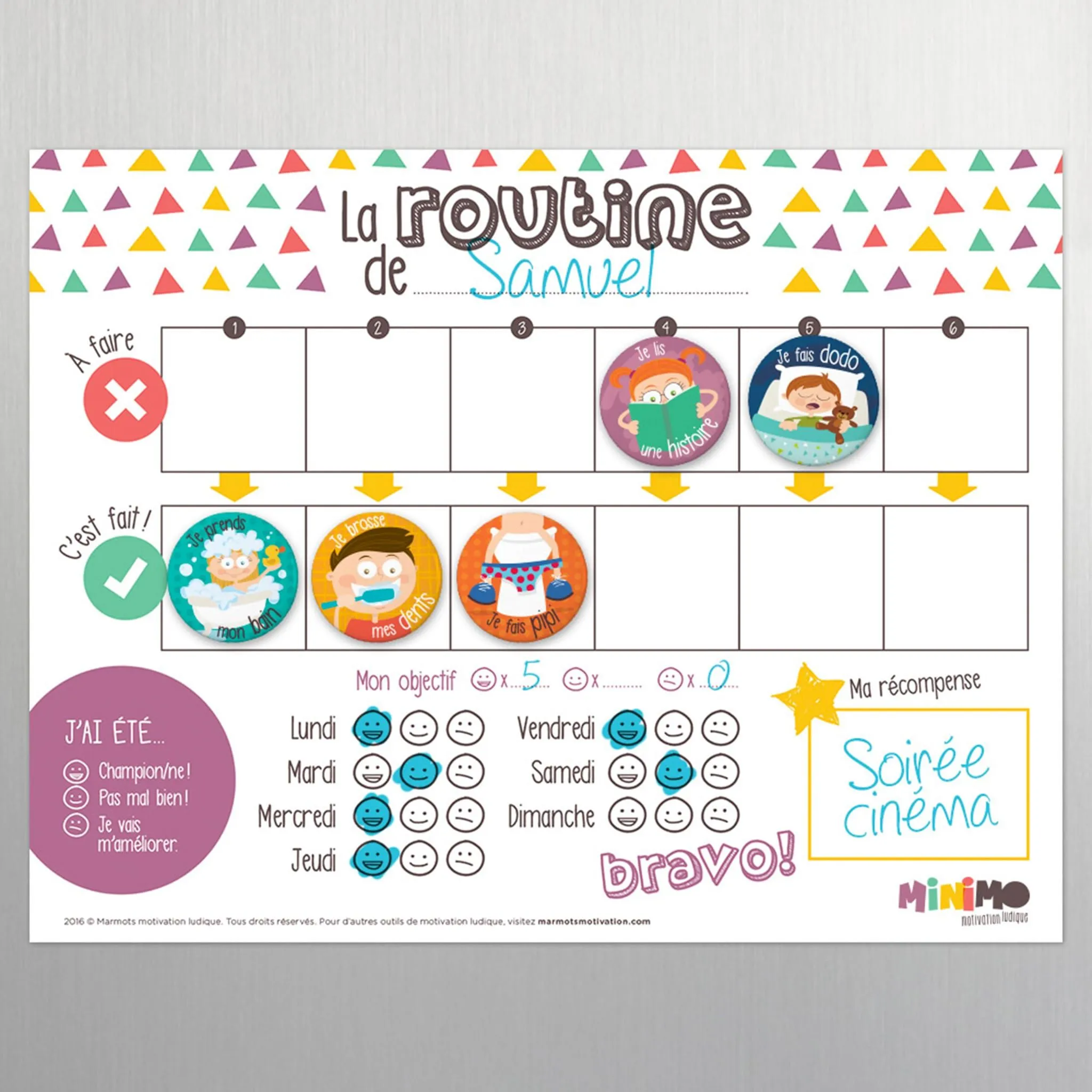 Minimo Calendrier - Ma Routine Quotidien