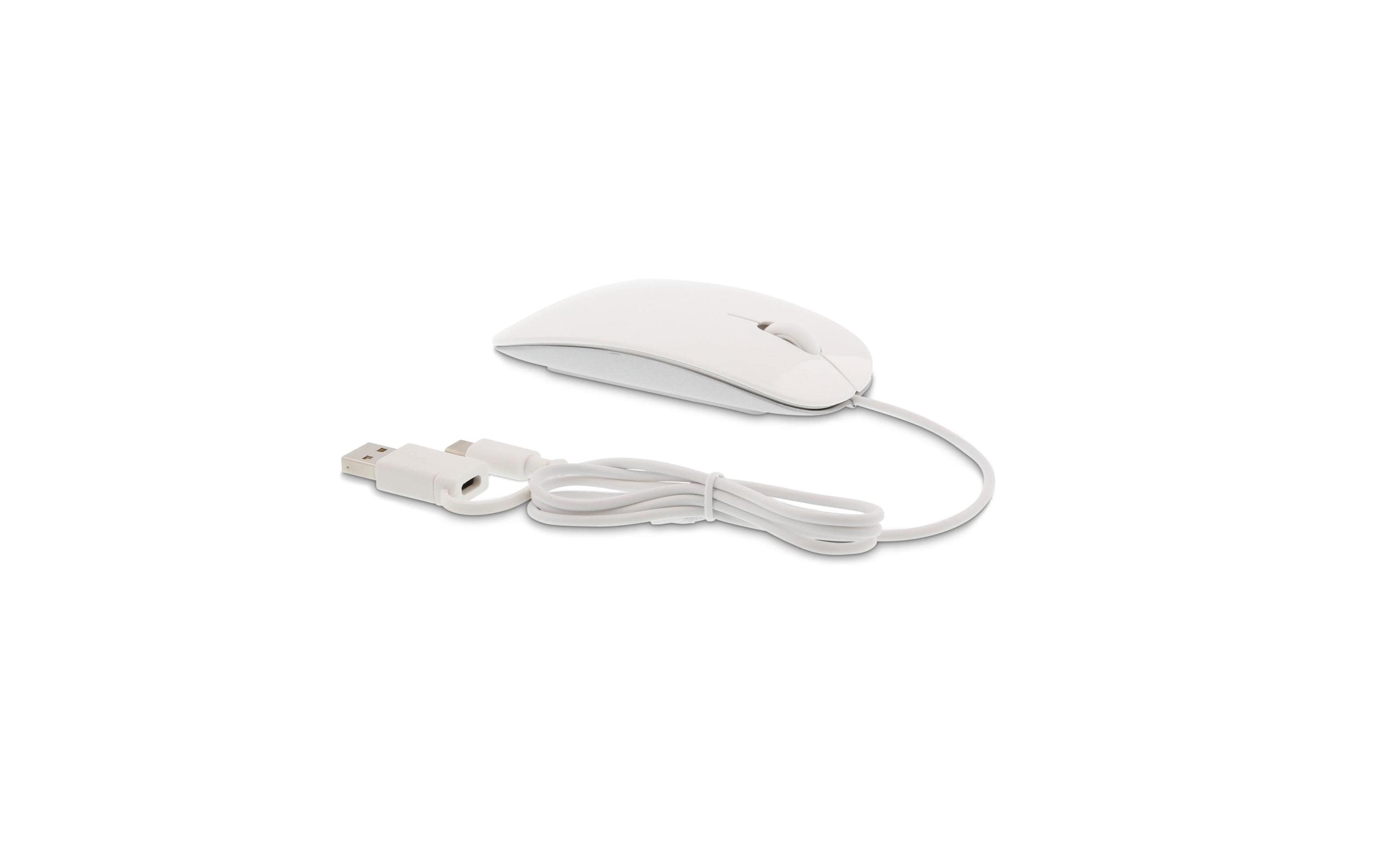 Easy Mouse USB-CFlache, verkabelte Maus mit USB-A und USB-C Anschluss