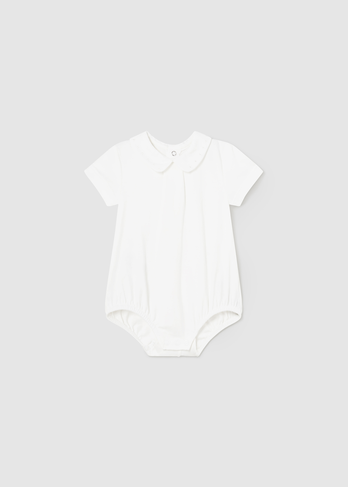 Body de algodão Better Cotton para recém-nascido, branco.