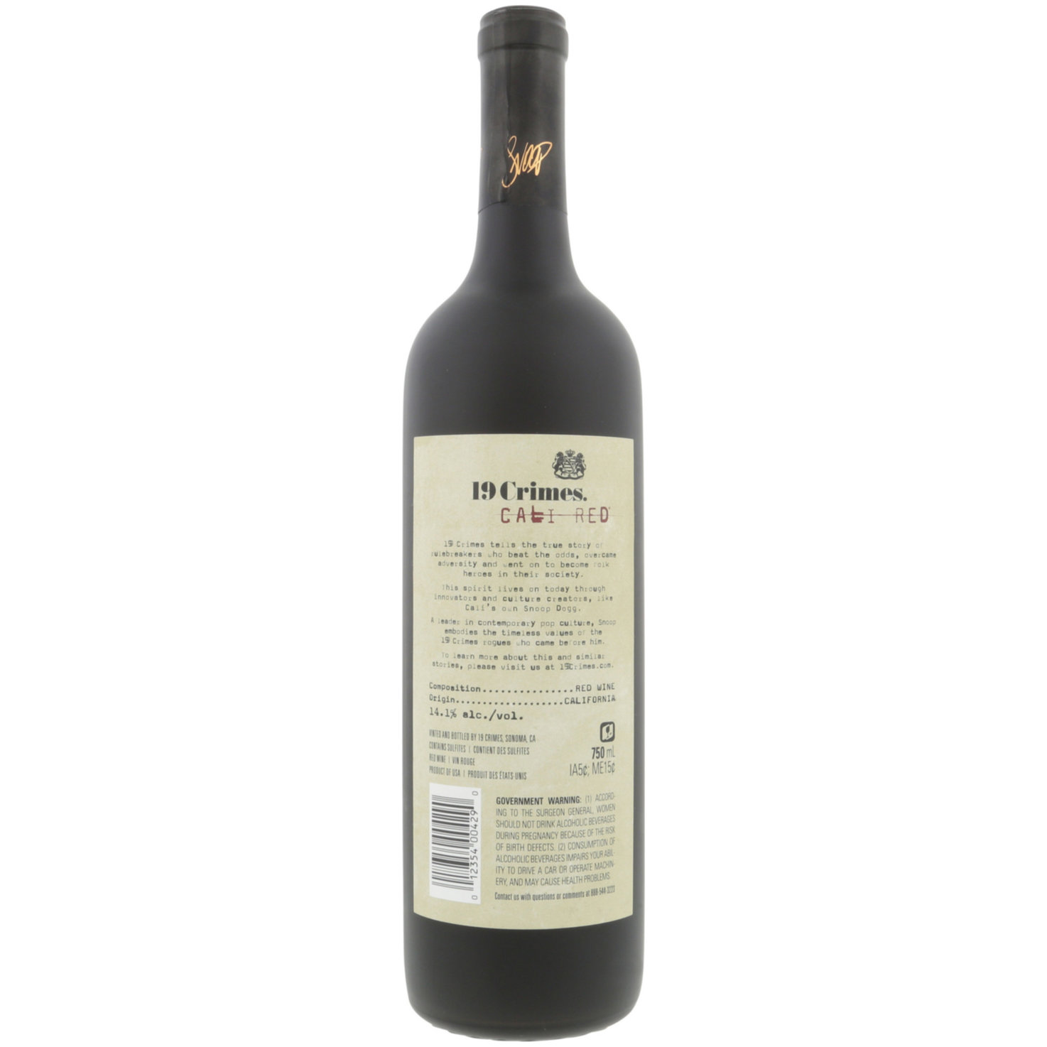 Red Wine California 19 Crimes – Snoop Dogg -75cl