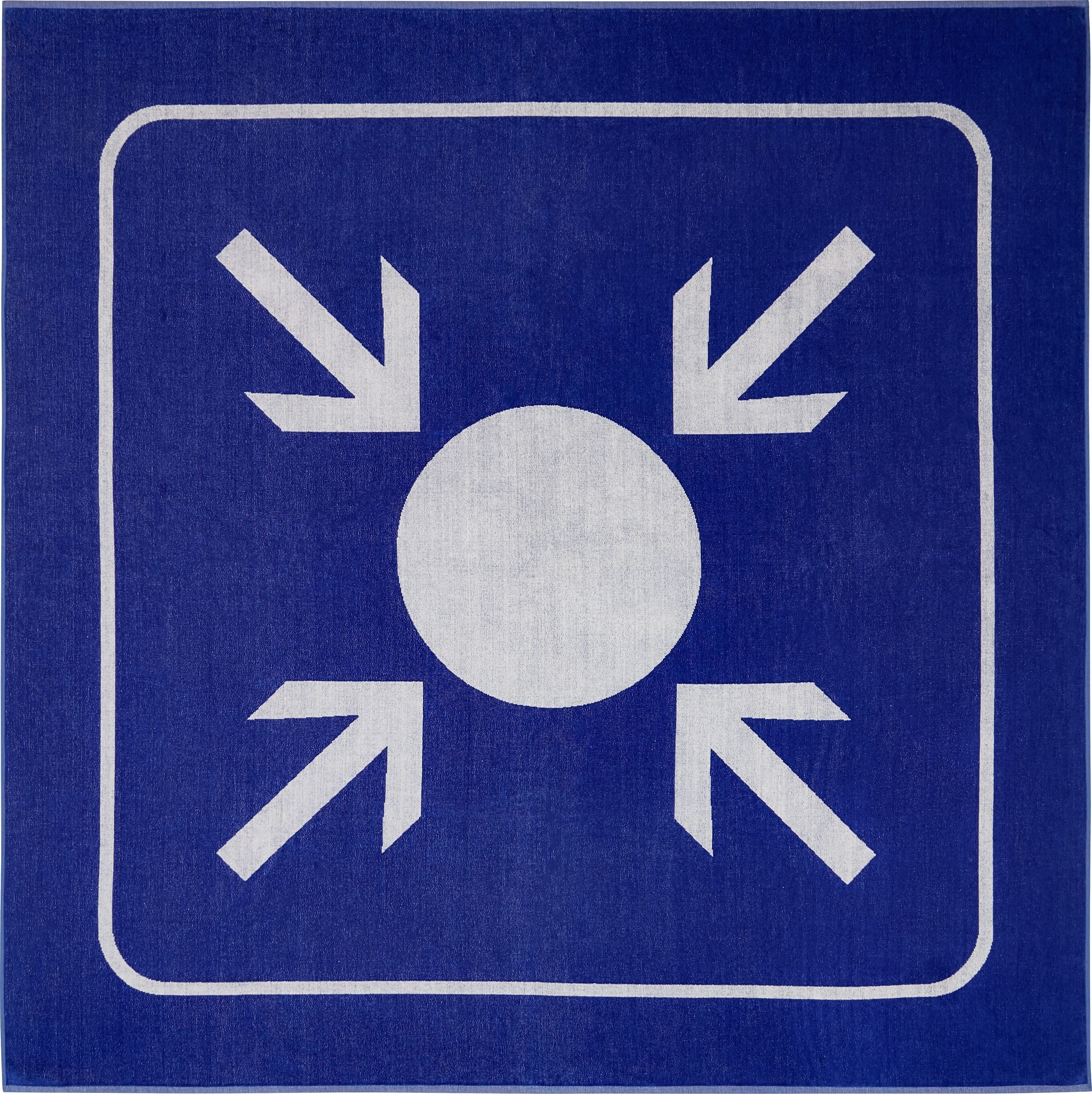 PICTO Strandtuch Treffpunkt - Blau / Badetuch - 180 x 180 cm