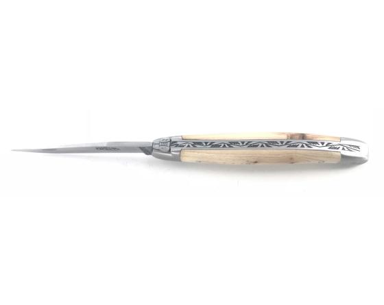 Laguiole Tradition 11 cm - 2 mitres - Genévrier Couteau de Poche Forge de Laguiole