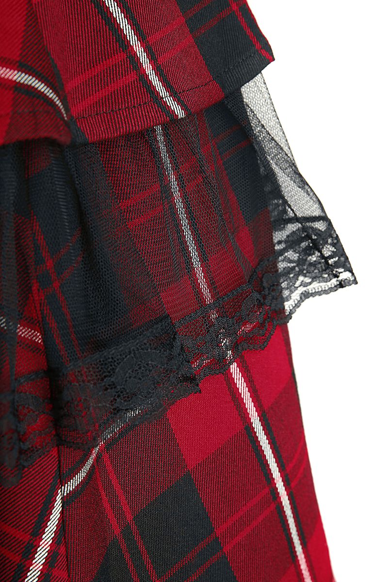 Robe Gothique Red Tartan | H&R London Robe courte