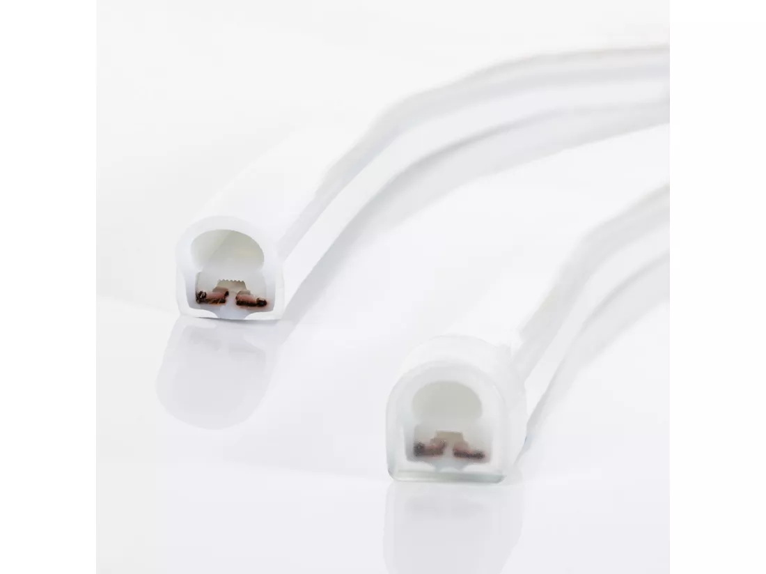 Bobine Gaine Néon LED Flexible Dimmable 7.5W/m 220V AC 120 LED/m 50m Semi-circulaire 180° Blanc Chaud IP67 Coupe Tous les 100cm 3000K Blanc chaud