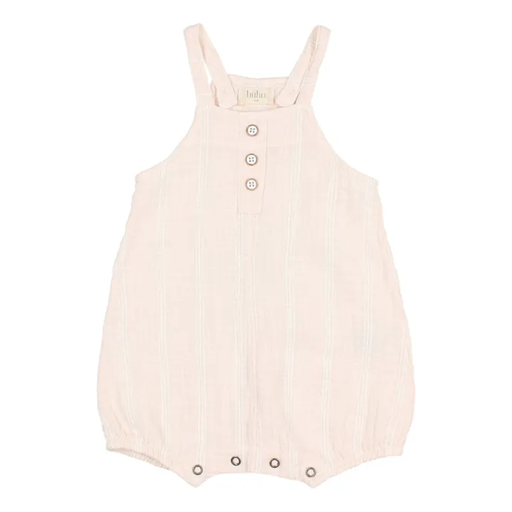 Búho Salopette Texturée Rayée | Rose