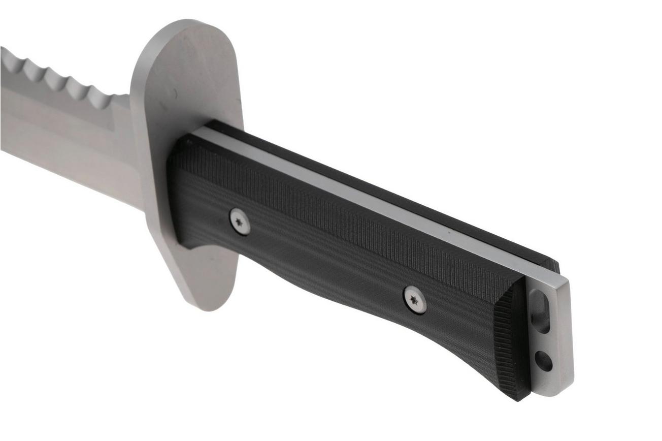 Rough Ryder RR2541, Bead Blasted Stainless, Black G10, vaststaand mes