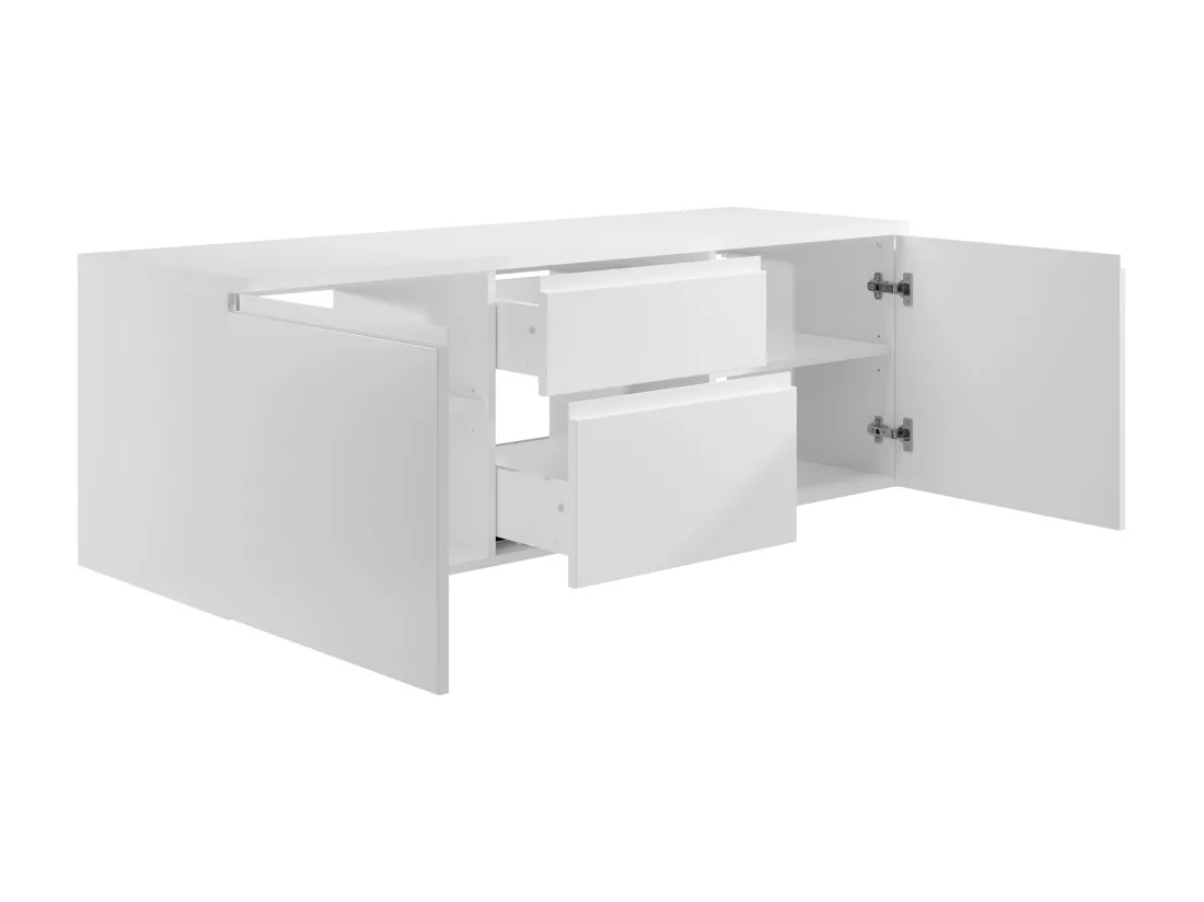 Meuble sous vasque suspendu - Blanc - 150 cm - JIMENA II