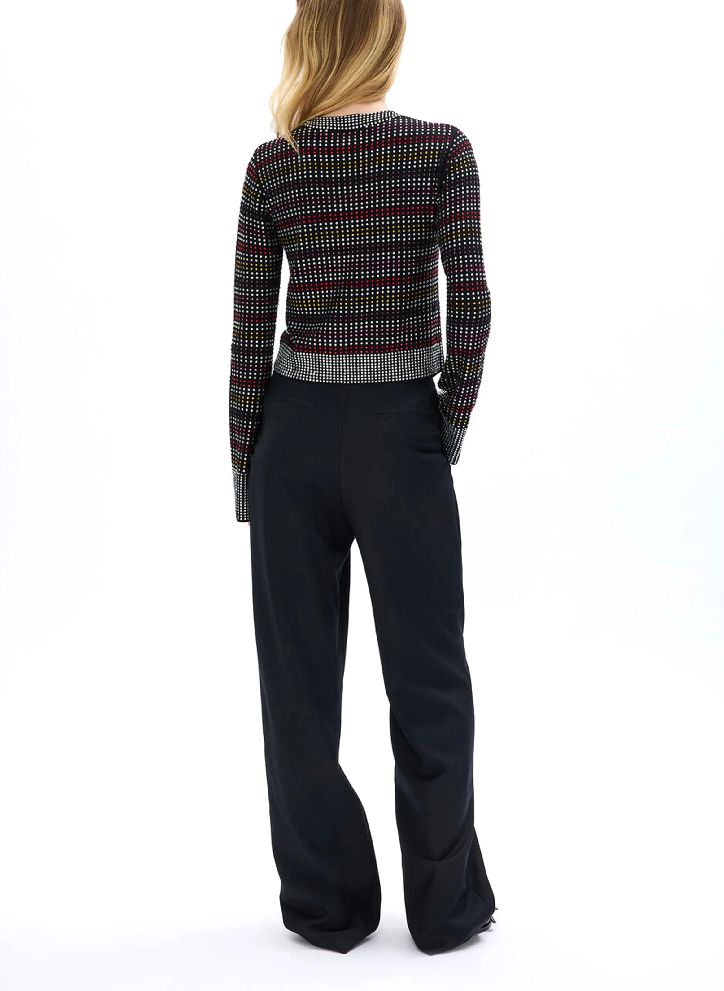 Pull col rond en laine mélangée | Multicolore