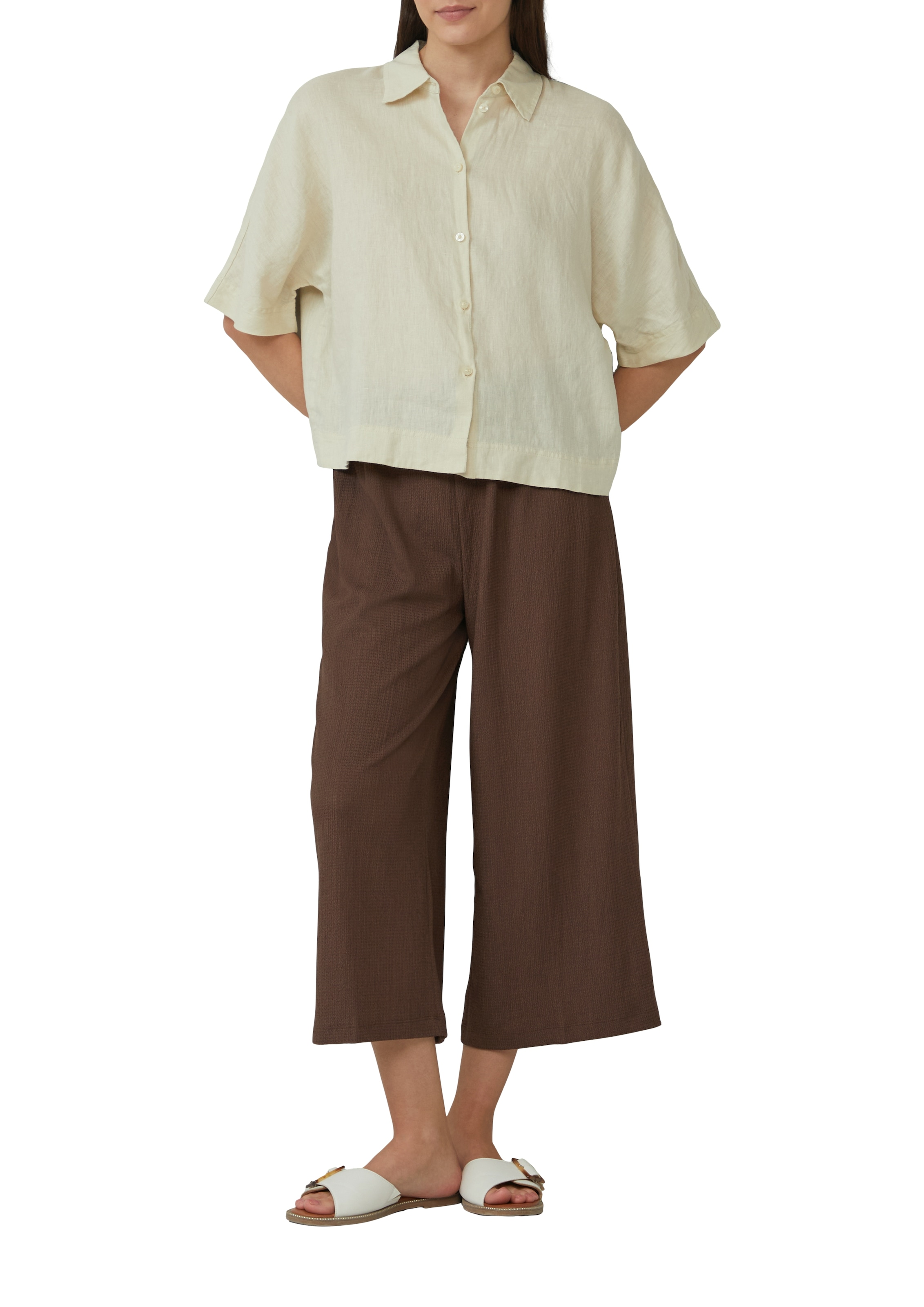 s.Oliver Hemdbluse , mit Knopfleiste und Hemdblusenkragen