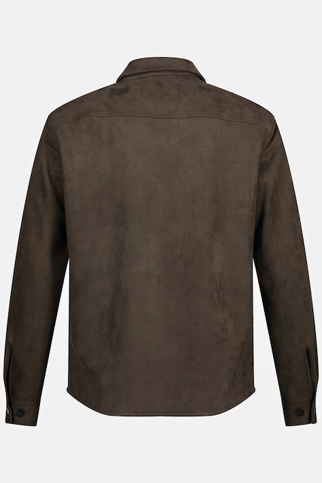 Hemd, Overshirt Flexnamic, Lederoptik, waschbar, Langarm, Kentkragen, bis 8 XL