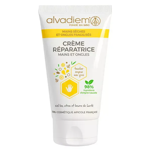 Creme reparador para mãos e unhas Alvadiem Hand Care 50ml