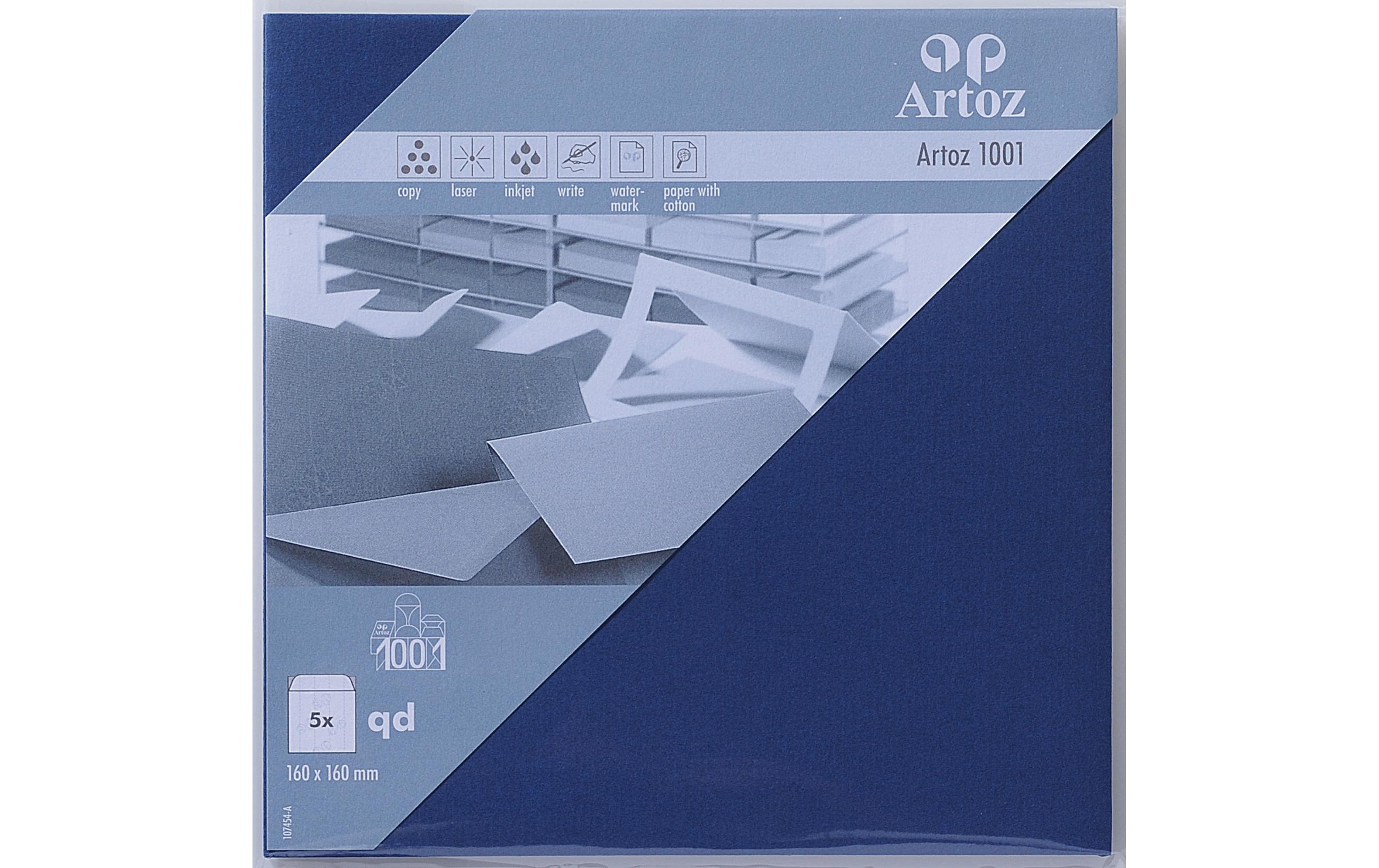 Couvert 1001, 16 x 16 cm, 5 Stück, Classic BlueEdler Briefumschlag