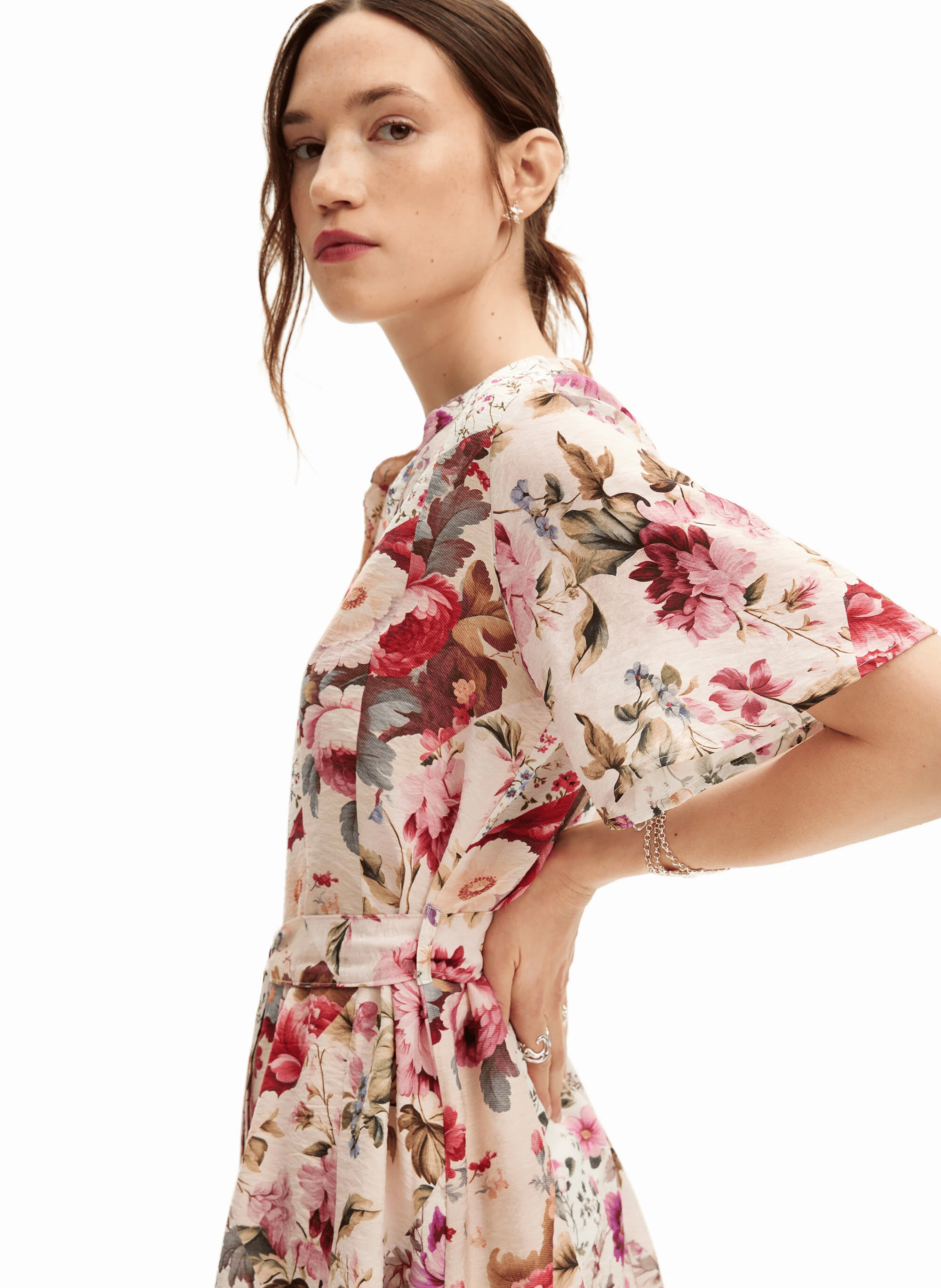 Robe chemise courte imprimée| Multicolore