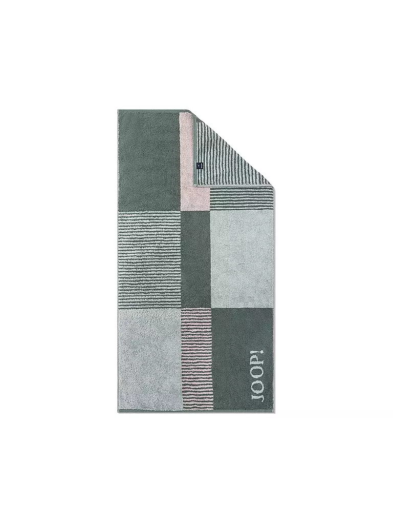 JOOP Duschtuch 80x150cm DIVIDED SQUARES Salbei dunkelgrün