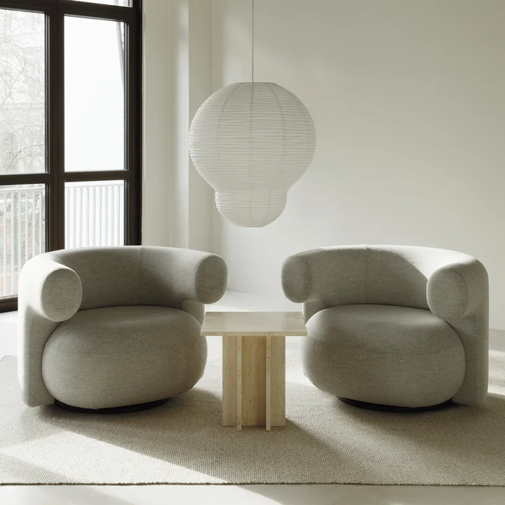 Normann Copenhagen - Edge Couchtisch, large, travertine