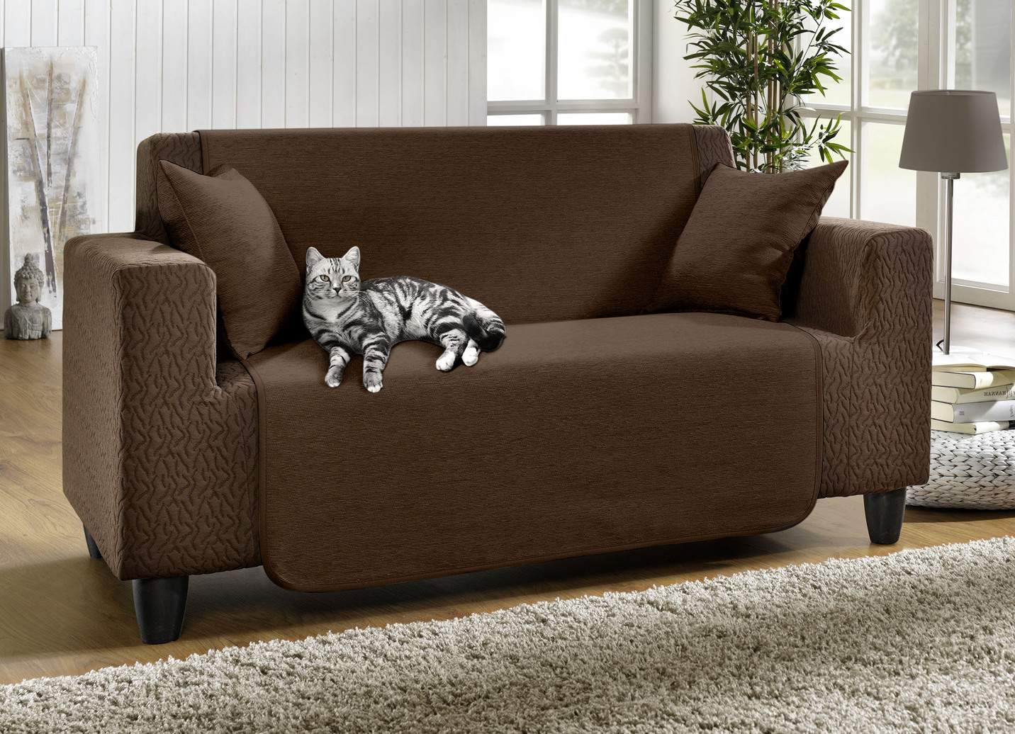 Unempfindliche Sessel-,Couch- und Armlehnenschoner aus Chenille