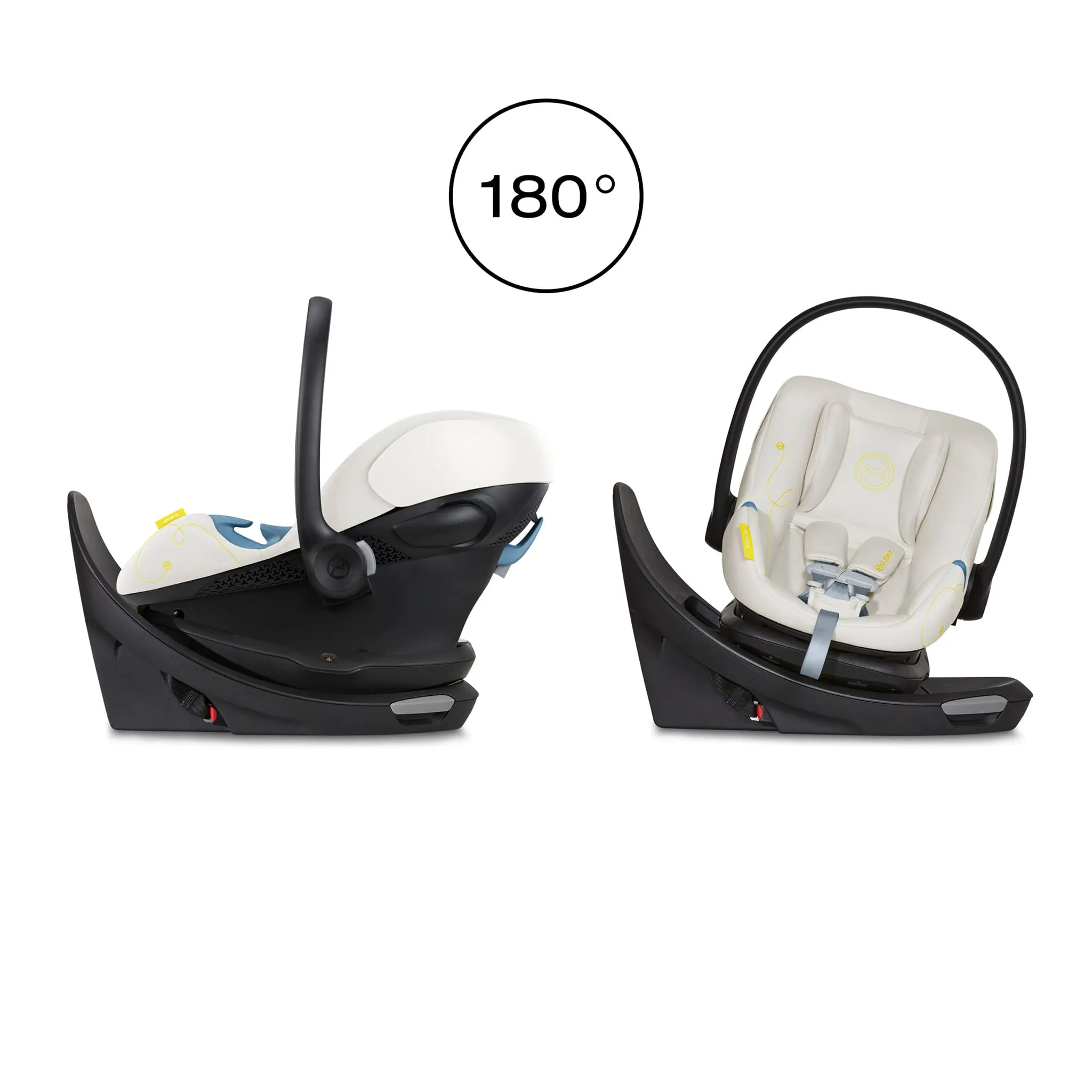 Cybex Poussette Gazelle S 2 + Siège d'Auto Aton G Swivel - Seashell Beige