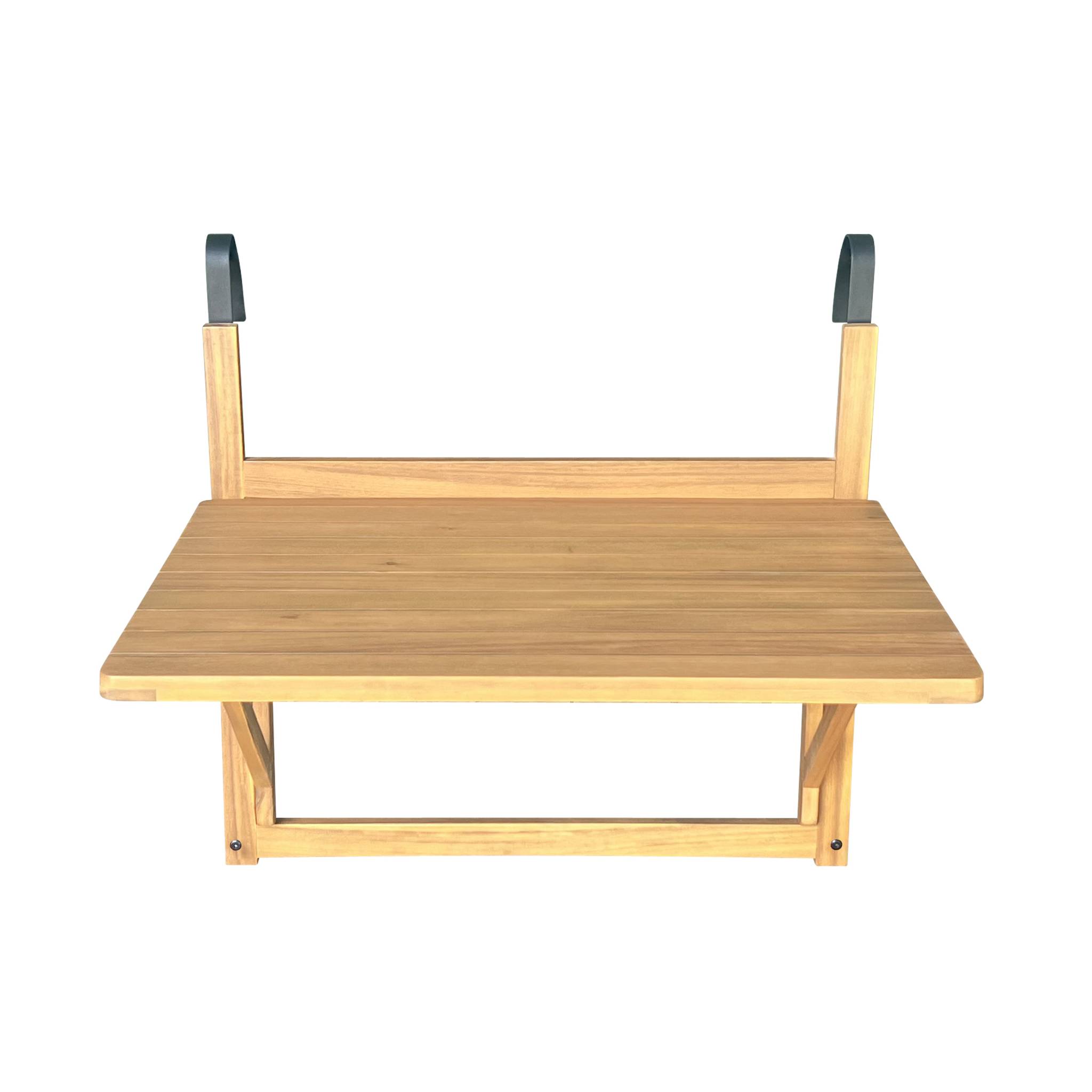 Table d'appoint en bois pour balcon. Rectangulaire. Rabattable. Hauteur ajustable