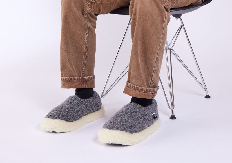 Rue de Wool - The Nordic V2 - Pantoffel - Iron Grey Natural