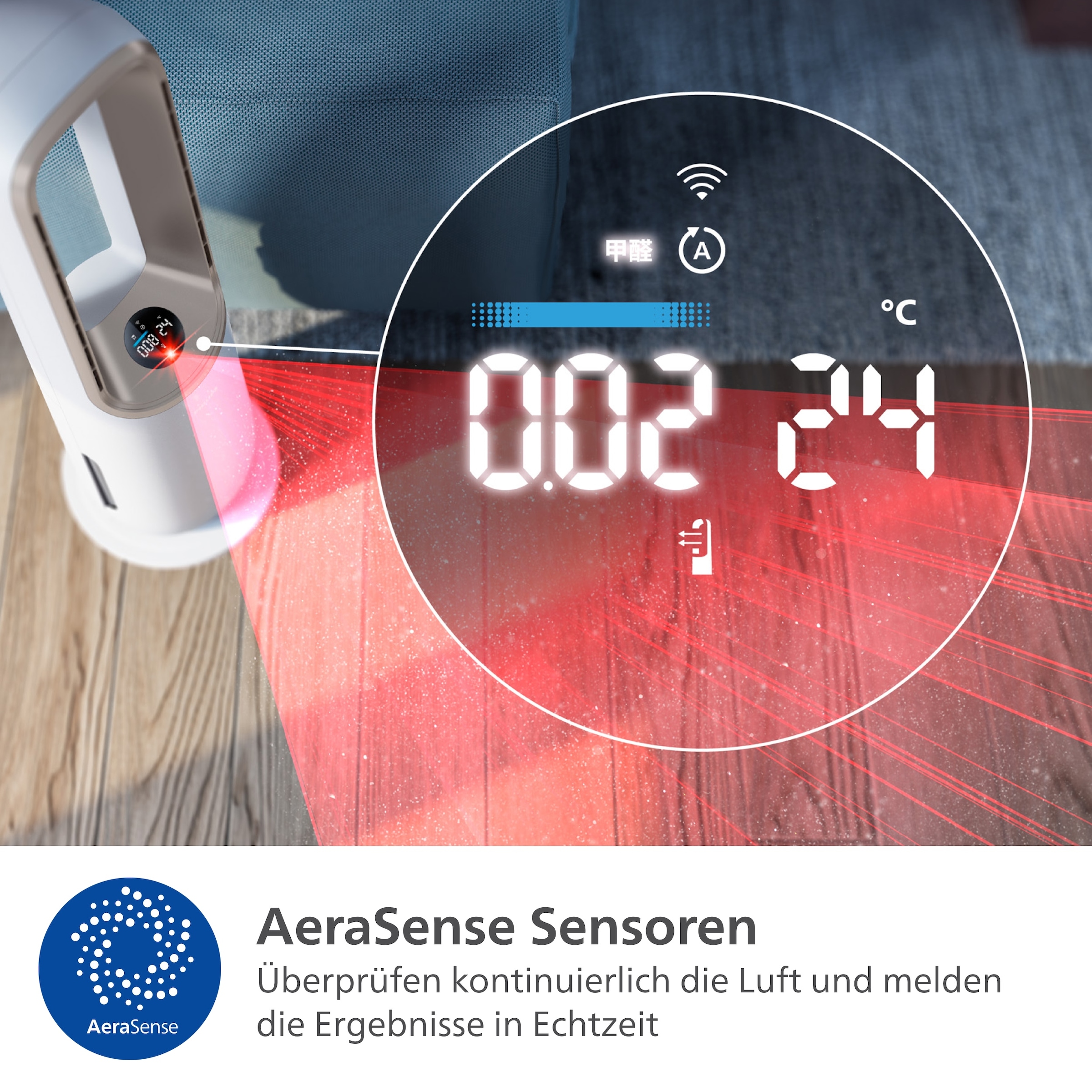 Philips Luftreiniger »AMF870 Air Performer, 3-in-1 Reinigen, Kühlen & Heizen« für 70 qm Räume für Allergiker geeignet, CADR 270 m³/h, mit Air+ App verbunden