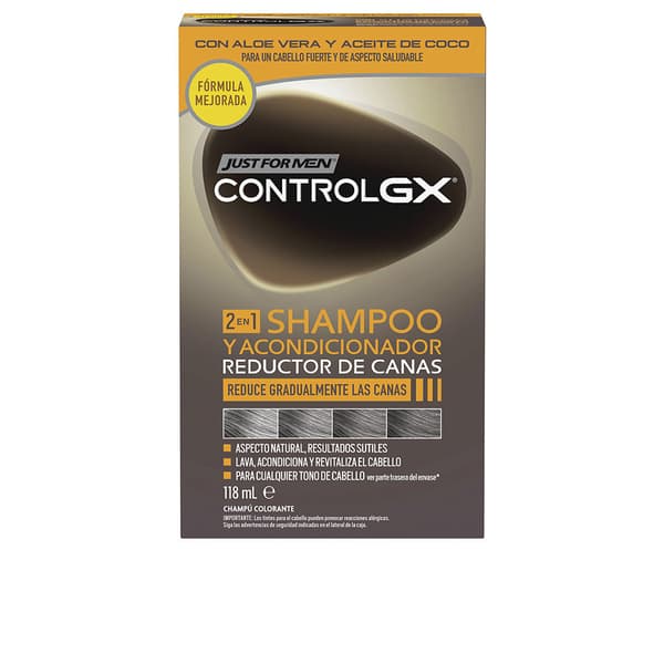 JUST FOR MEN CONTROL GX grey hair reducing shampoo with conditioner 118 ml