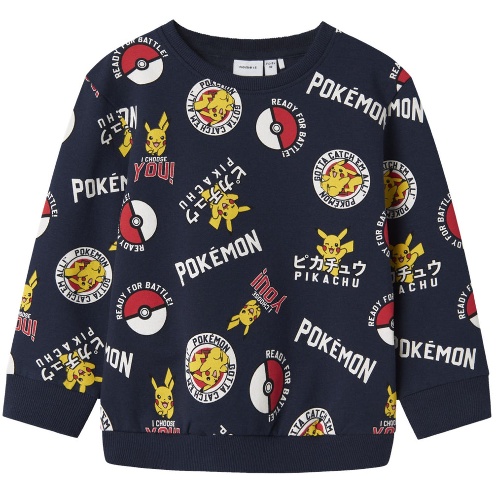 Køb Name It Navy Blazer Nmmsilo Pokemon Nreg Sweat Bru Sky