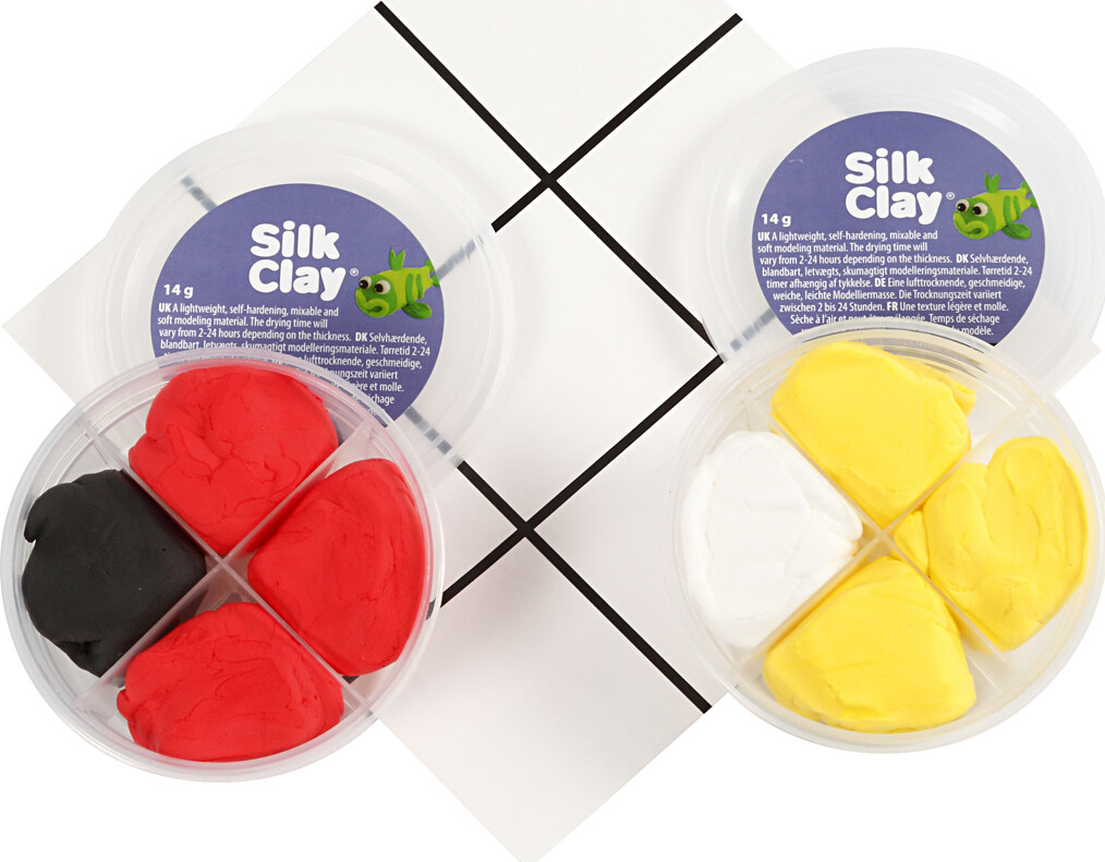 Silk Clay - Diy Kit - Kryds Og Bolle Spil