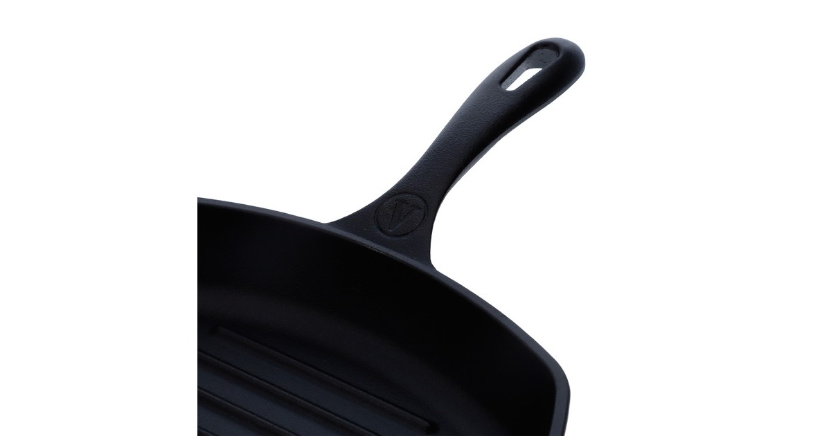VictoriaSquare Grillpan 25 cm, Seasoned bak-/braadpan  (Zwart, Color packaging)