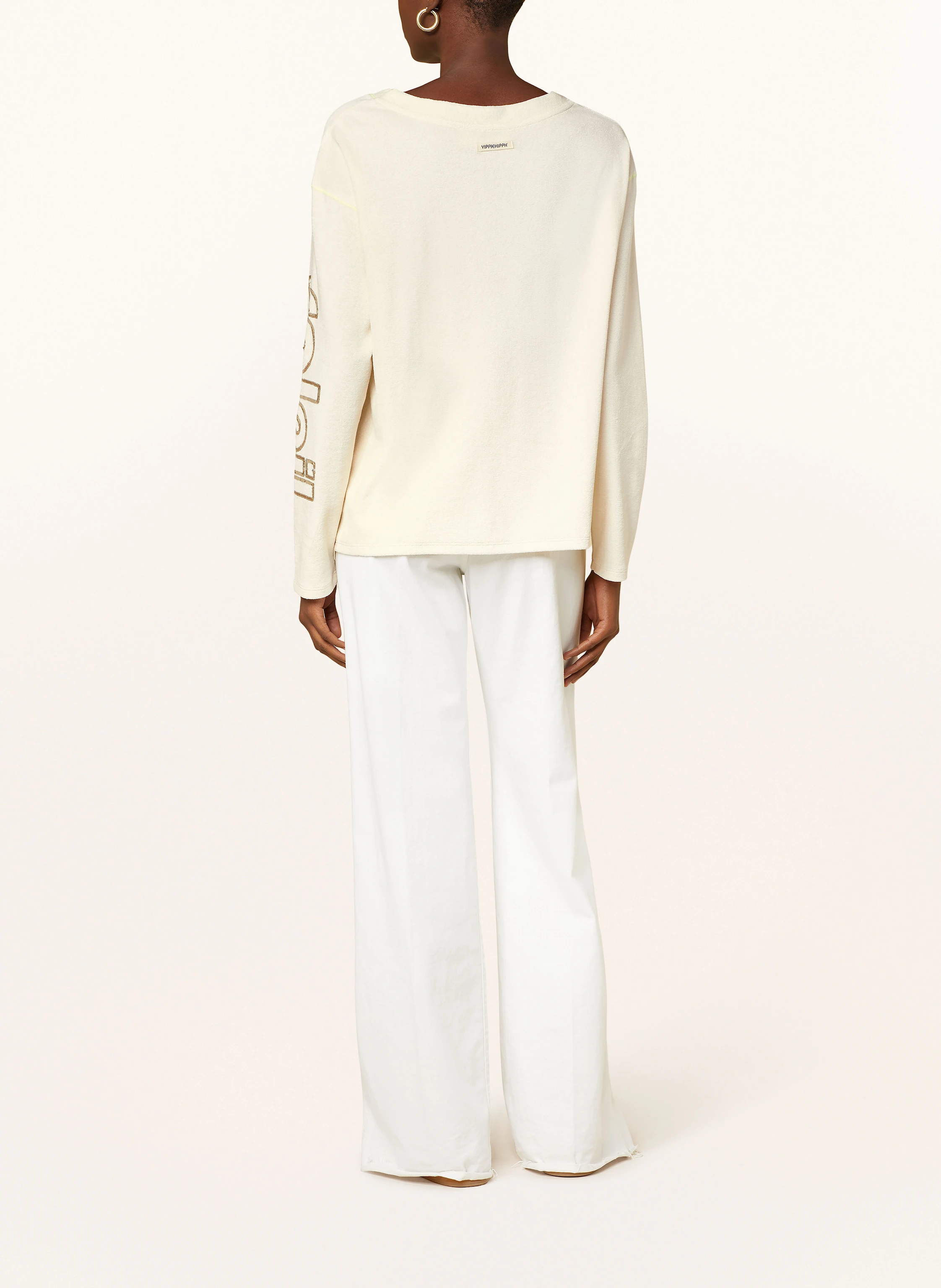 yippie hippie Oversized-Shirt aus Frottee mit Pailletten