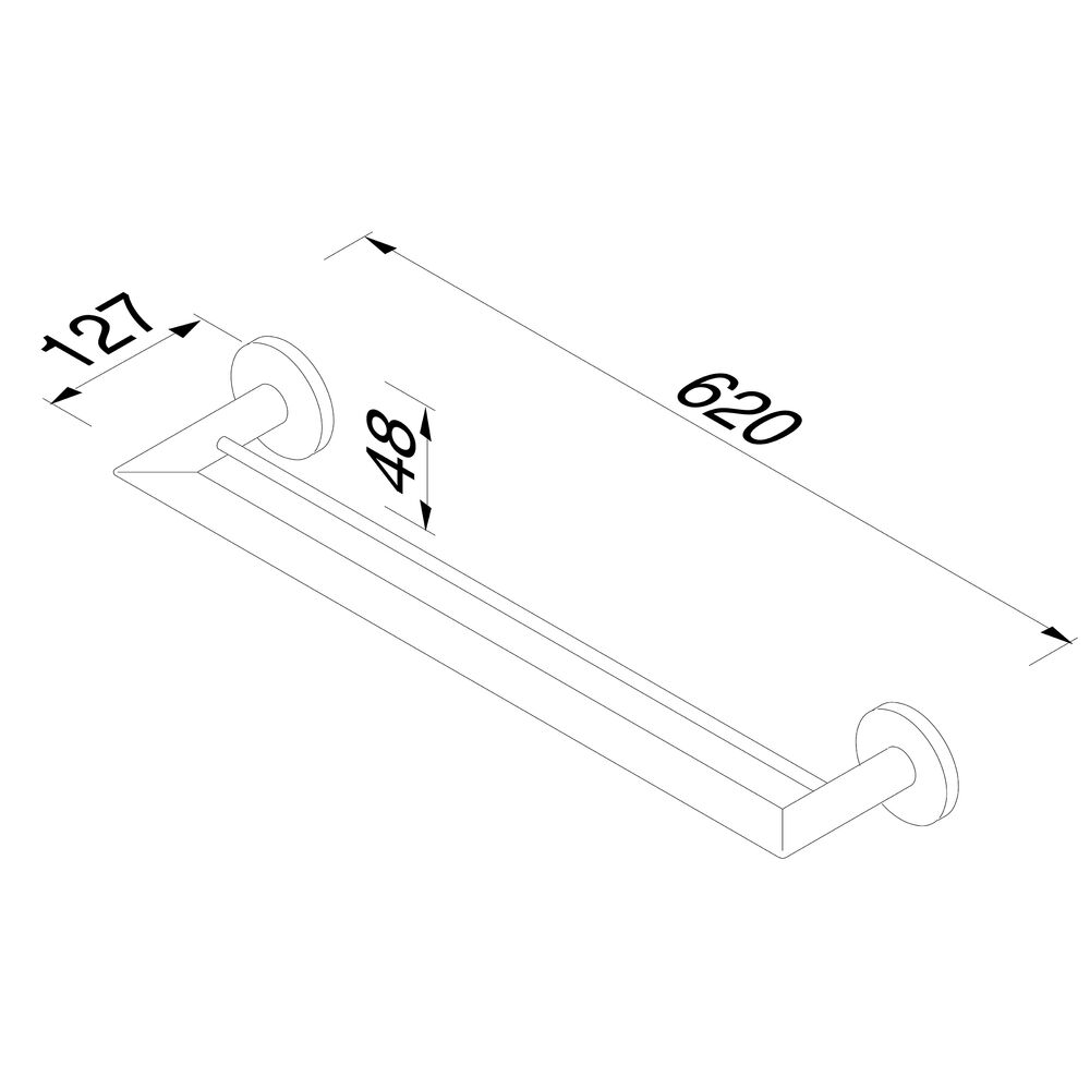Geesa Nemox handdoekrek dubbel 62cm chroom