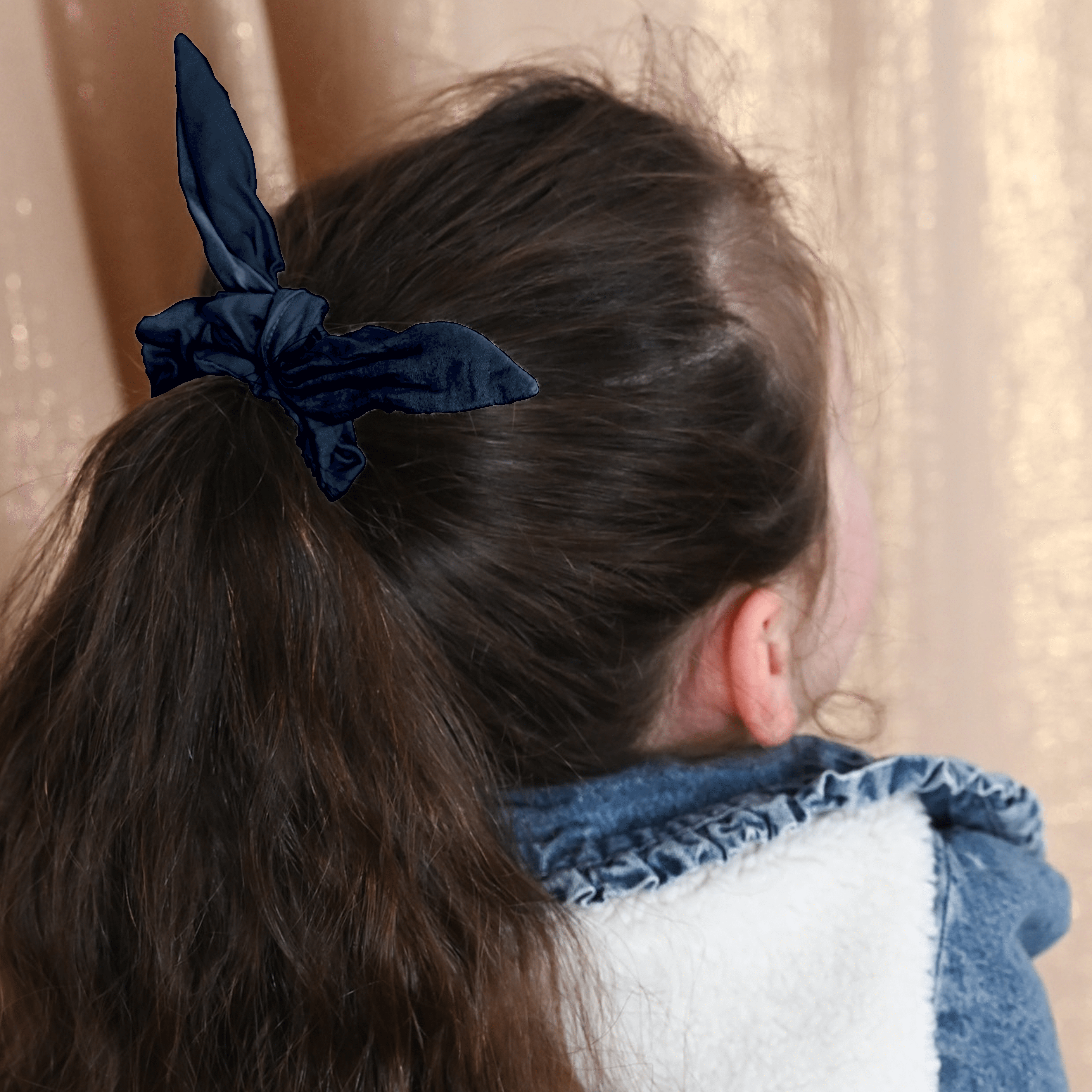 Chouchou Nœud Bleu Marine