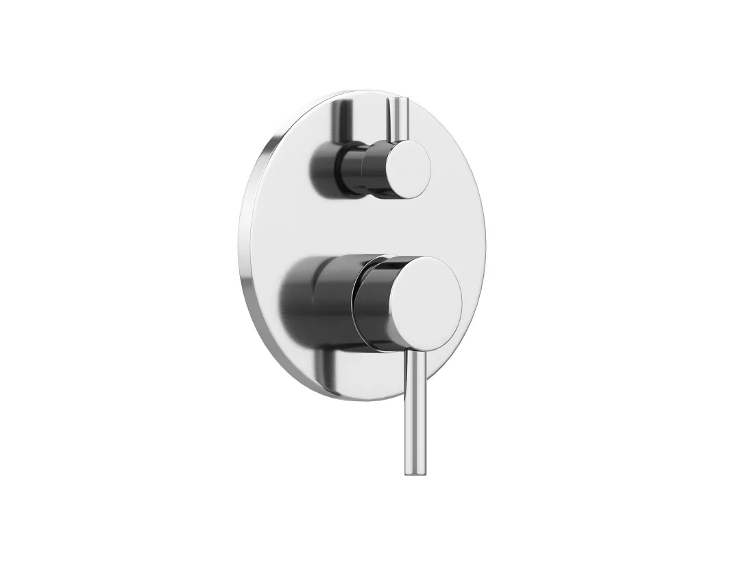 Ensemble de douche encastrable avec mitigeur mécanique - Couleur nickel brossé - TAMISE