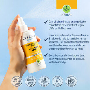 Celenes by Sweden SPF30  Herbal Zonbeschermingsspray 150ML