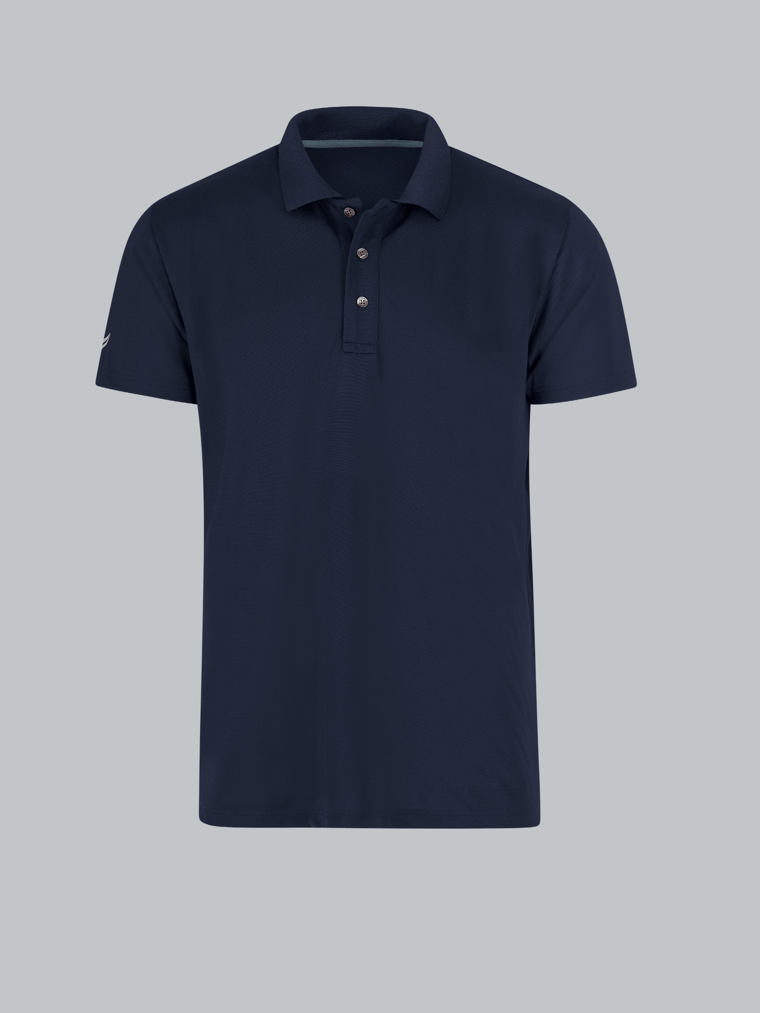 Poloshirt aus Polyester mit Knopfleiste Navy