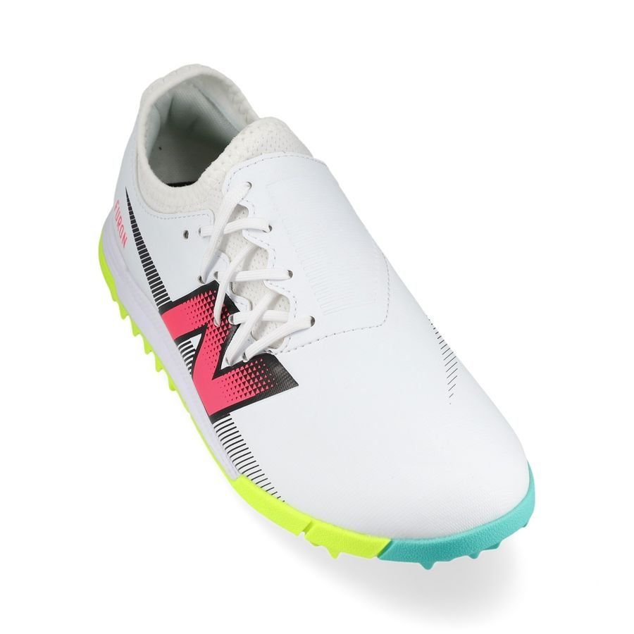 New Balance Furon V7 Dispatch TF - Blanc/Violet/Jaune Fluo Enfant