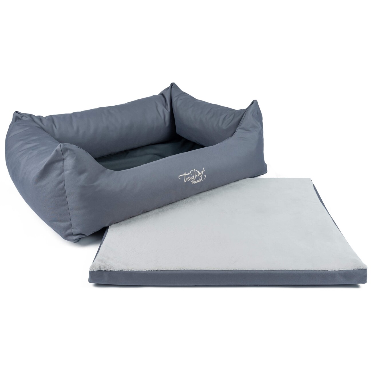 TrendPet Viscado orthopädisches Hundebett grau S