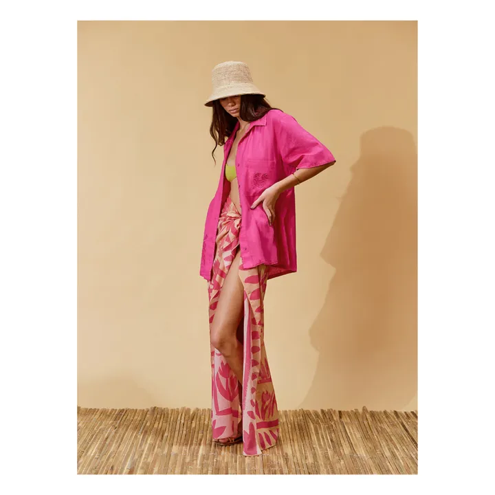 Soleil Soleil Chemise Darcy Broderies Lin | Rose fuschia