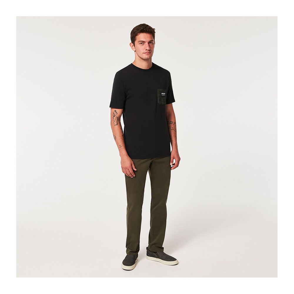Oakley CLASSIC B1B POCKET - Tee-shirt Homme black/brush tiger green