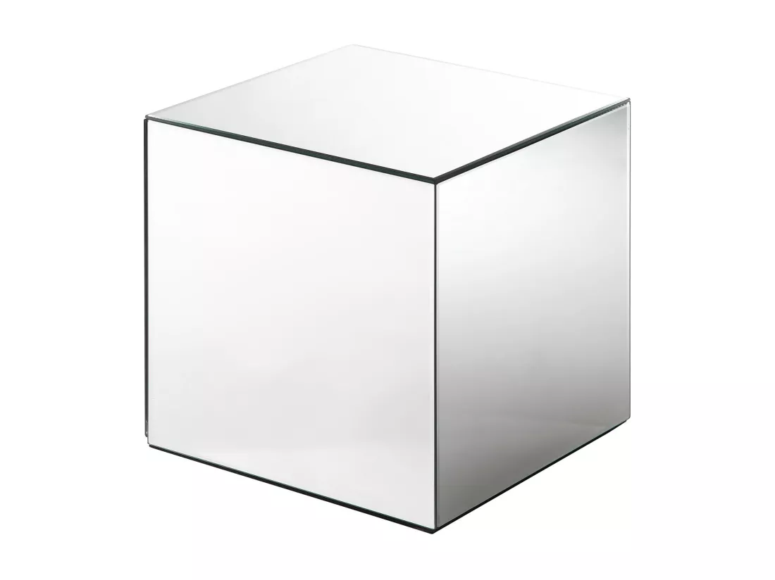 Table d'appoint en miroir et MDF - CUBIX de Pascal MORABITO
