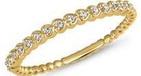Geelgouden damesring met lab-grown diamanten