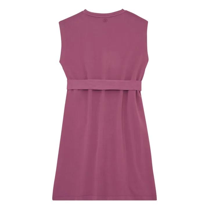 SMALLABLE BASICS Robe Ceinture Coton Bio  | Prune