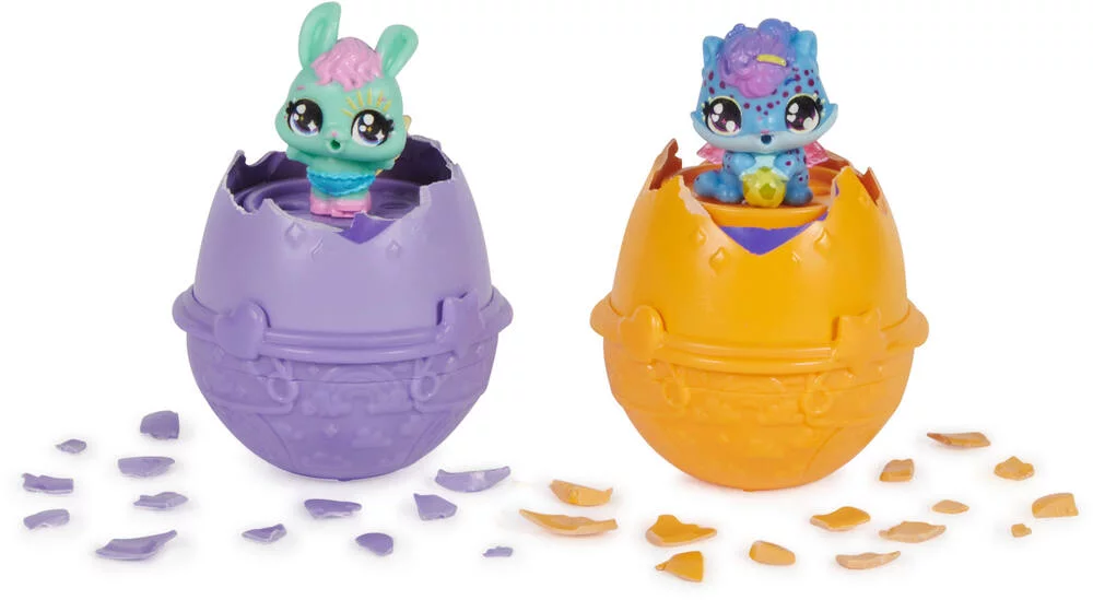 HATCHIMALS - PACK DE 2 HATCHIMALS + POUSSETTE