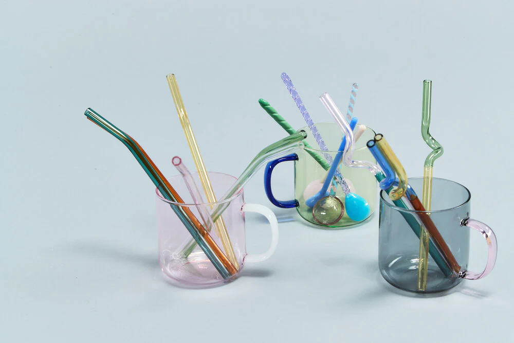 HAY  Borosilicate krus, grå - sæt af to