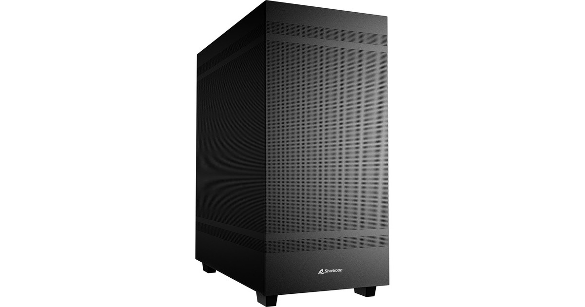 SharkoonRebel C50 Black midi tower behuizing  (Zwart | 2x USB-A | 1x USB-C)